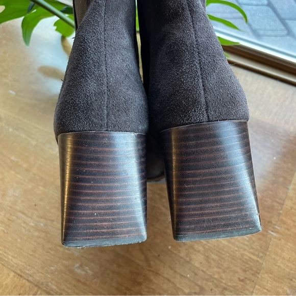 Blondo Selena Waterproof Chocolate Brown Suede Leather Chelsea Boots - Picture 6 of 12